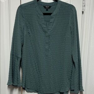 Simply Vera Teal Textured Blouse